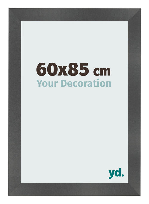 Bilderrahmen 60x85cm Schwarz Silber Poliert MDF Pisa Vorne Messe | Yourdecoration.at