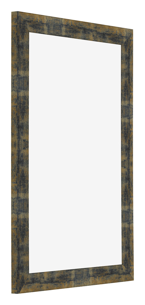 Bilderrahmen 60x90cm Blau Gold Meliert MDF Pisa Vorne Schrag | Yourdecoration.at
