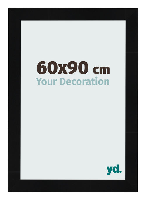 Bilderrahmen 60x90cm Schwarz Silber Poliert MDF Pisa Vorne Messe | Yourdecoration.at