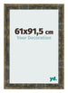 Bilderrahmen 61x91 5cm Blau Gold Meliert MDF Pisa Vorne Messe | Yourdecoration.at