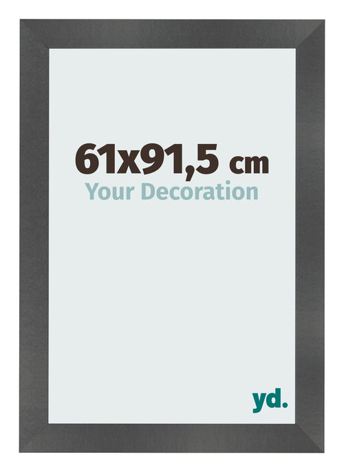 Bilderrahmen 61x91 5cm Schwarz Silber Poliert MDF Pisa Vorne Messe | Yourdecoration.at