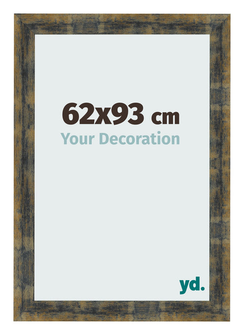 Bilderrahmen 62x93cm Blau Gold Meliert MDF Pisa Vorne Messe | Yourdecoration.at