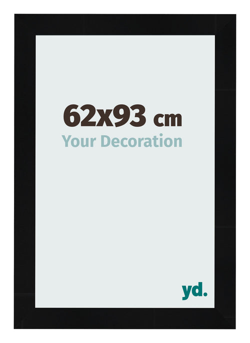 Bilderrahmen 62x93cm Schwarz Silber Poliert MDF Pisa Vorne Messe | Yourdecoration.at