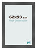 Bilderrahmen 62x93cm Schwarz Silber Poliert MDF Pisa Vorne Messe | Yourdecoration.at