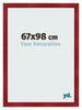 Bilderrahmen 67x98cm Weinrot Gewischt MDF Pisa Vorne Messe | Yourdecoration.at