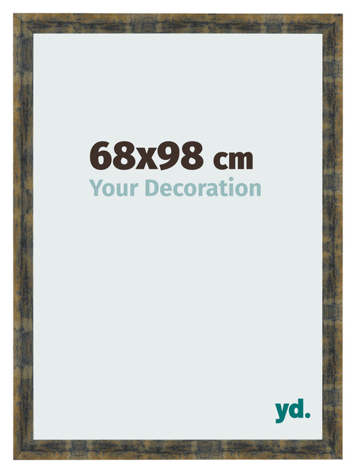 Bilderrahmen 68x98cm Blau Gold Meliert MDF Pisa Vorne Messe | Yourdecoration.at