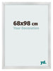 Bilderrahmen 68x98cm Silber Schwarz Gewischt MDF Pisa Vorne Messe | Yourdecoration.at