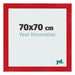 Bilderrahmen 70x70cm Rot MDF Pisa Vorne Messe | Yourdecoration.at