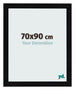 Bilderrahmen 70x90cm Schwarz Silber Poliert MDF Pisa Vorne Messe | Yourdecoration.at