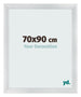 Bilderrahmen 70x90cm Silber Schwarz Gewischt MDF Pisa Vorne Messe | Yourdecoration.at