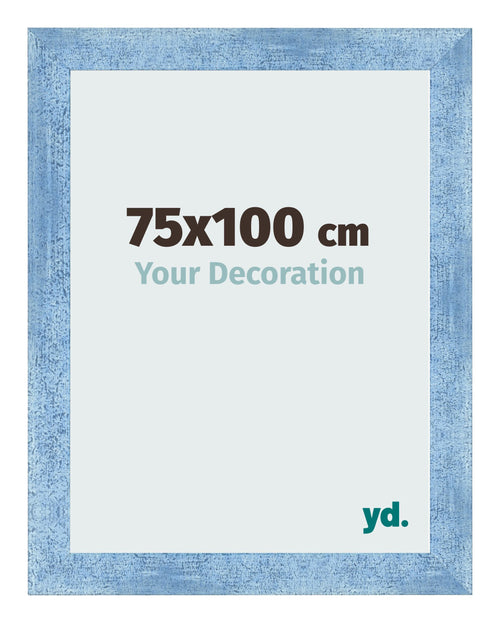 Bilderrahmen 75x100cm Hellblau Gewischt MDF Pisa Vorne Messe | Yourdecoration.at