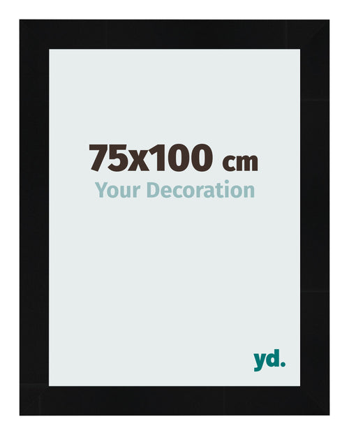 Bilderrahmen 75x100cm Schwarz Silber Poliert MDF Pisa Vorne Messe | Yourdecoration.at