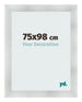 Bilderrahmen 75x98cm Aluminium Gebürstet MDF Pisa Vorne Messe | Yourdecoration.at