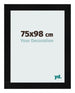 Bilderrahmen 75x98cm Schwarz Silber Poliert MDF Pisa Vorne Messe | Yourdecoration.at