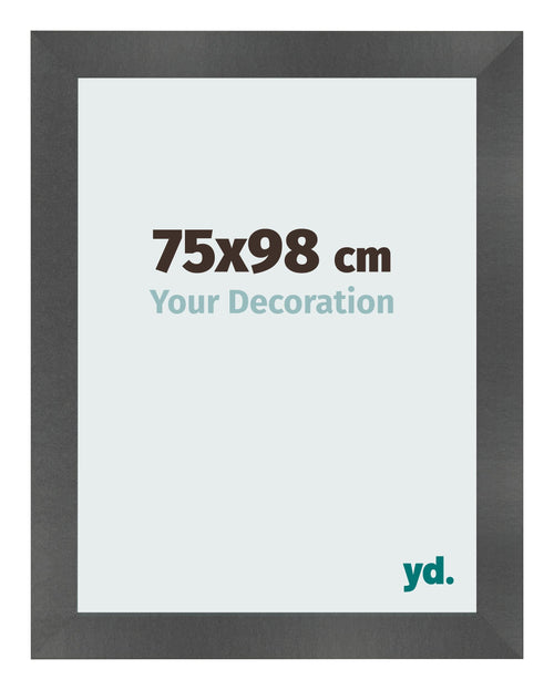 Bilderrahmen 75x98cm Schwarz Silber Poliert MDF Pisa Vorne Messe | Yourdecoration.at