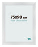 Bilderrahmen 75x98cm Silber Schwarz Gewischt MDF Pisa Vorne Messe | Yourdecoration.at