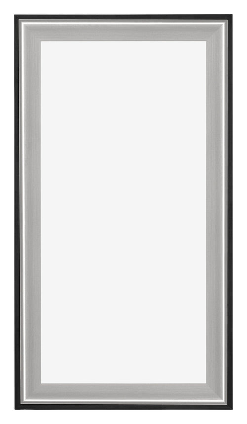 Birmingham Holz Bilderrahmen 20x40cm Schwarz Silber Poliert Vorne | Yourdecoration.at