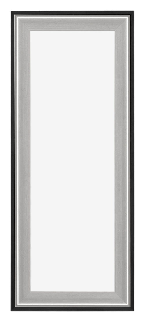 Birmingham Holz Bilderrahmen 20x60cm Schwarz Silber Poliert Vorne | Yourdecoration.at