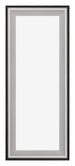 Birmingham Holz Bilderrahmen 20x60cm Schwarz Silber Poliert Vorne | Yourdecoration.at