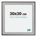 Birmingham Holz Bilderrahmen 30x30cm Schwarz Silber Poliert Messe | Yourdecoration.at