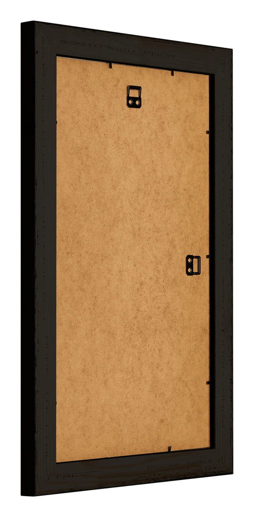 Birmingham Holz Bilderrahmen 30x50cm Schwarz Silber Poliert Ruckseite Schrag | Yourdecoration.at