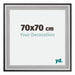 Birmingham Holz Bilderrahmen 70x70cm Schwarz Silber Poliert Messe | Yourdecoration.at