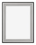 Birmingham Holz Bilderrahmen 75x100cm Schwarz Silber Poliert Vorne | Yourdecoration.at