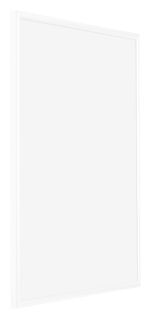 Bordeaux Kunststoff Bilderrahmen 18x24cm Weiss Hochglanz Vorne Schrag | Yourdecoration.at