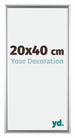 Bordeaux Kunststoff Bilderrahmen 20x40cm Silber Vorne Messe | Yourdecoration.at