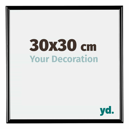 Bordeaux Kunststoff Bilderrahmen 30x30cm Schwarz Hochglanz Vorne Messe | Yourdecoration.at