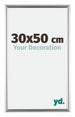 Bordeaux Kunststoff Bilderrahmen 30x50cm Silber Vorne Messe | Yourdecoration.at