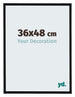Bordeaux Kunststoff Bilderrahmen 36x48cm Schwarz Matt Vorne Messe | Yourdecoration.at