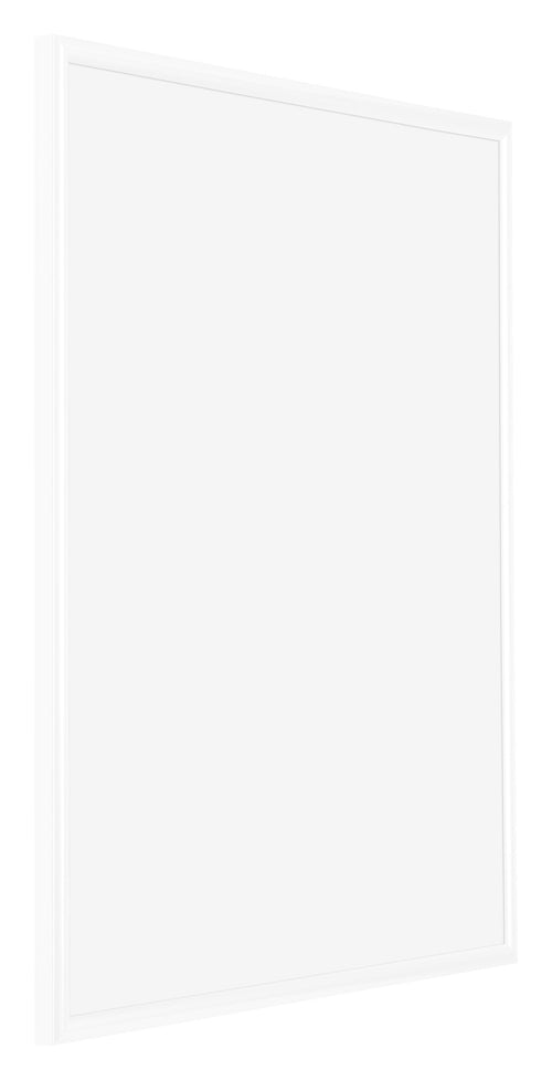 Bordeaux Kunststoff Bilderrahmen 56x71cm Weiss Hochglanz Vorne Schrag | Yourdecoration.at