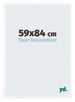 Bordeaux Kunststoff Bilderrahmen 59x84cm Weiss Hochglanz Vorne Messe | Yourdecoration.at