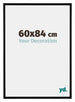 Bordeaux Kunststoff Bilderrahmen 60x84cm Schwarz Matt Vorne Messe | Yourdecoration.at