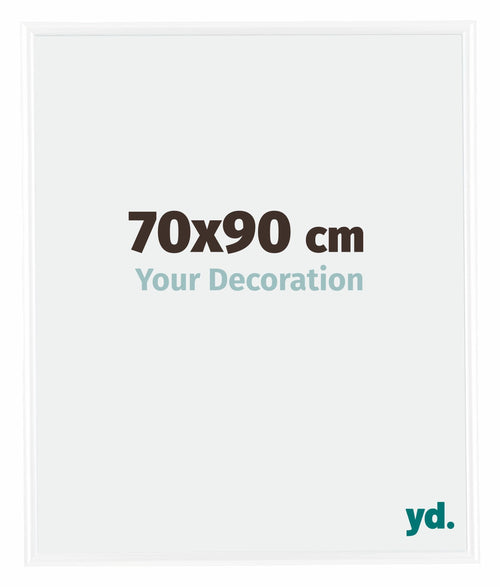 Bordeaux Kunststoff Bilderrahmen 70x90cm Weiss Hochglanz Vorne Messe | Yourdecoration.at