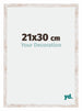 Catania MDF Bilderrahmen 21x30cm White Wash Messe | Yourdecoration.at