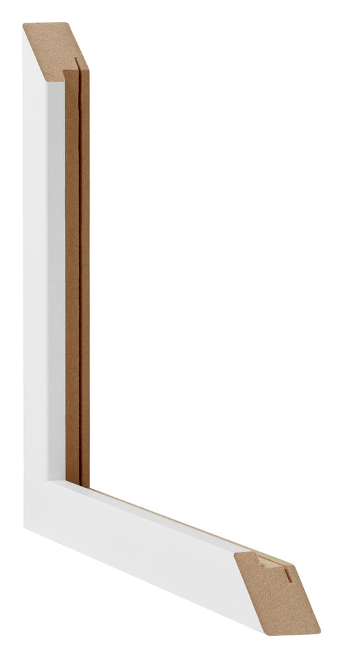 Catania MDF Bilderrahmen 28x35cm Weiss Detail Querschnitte | Yourdecoration.at