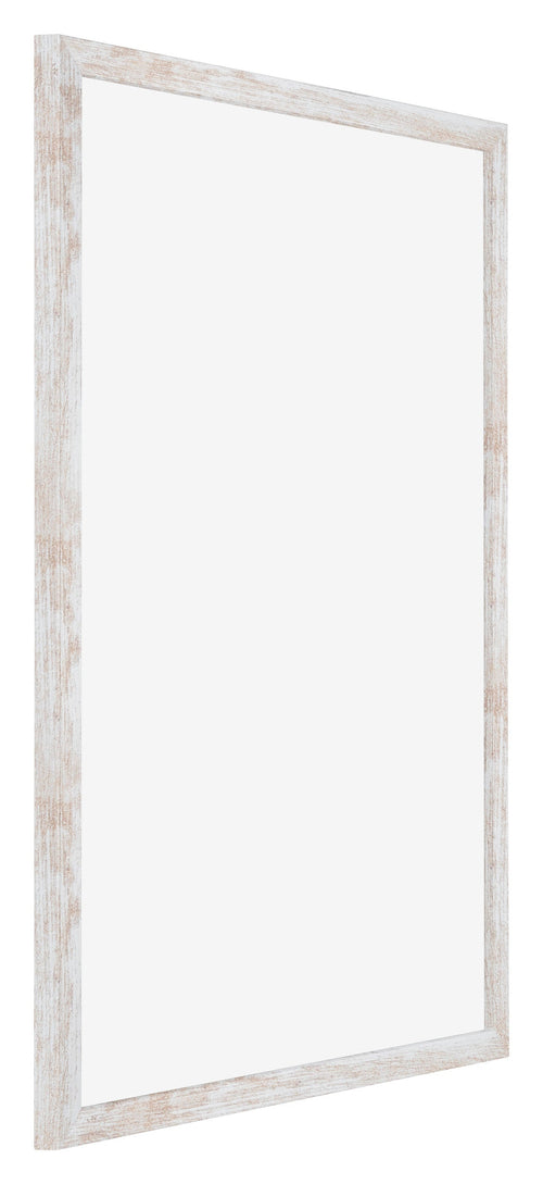 Catania MDF Bilderrahmen 29 7x42cm A3 White Wash Vorne Schrag | Yourdecoration.at