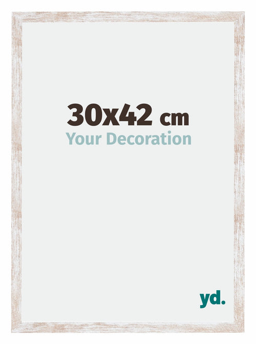 Catania MDF Bilderrahmen 30x42cm White Wash Messe | Yourdecoration.at