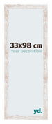 Catania MDF Bilderrahmen 33x98cm White Wash Vorne Messe | Yourdecoration.at