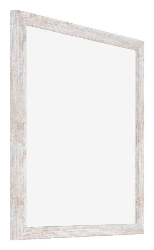 Catania MDF Bilderrahmen 45x45cm White Wash Vorne Schrag | Yourdecoration.at