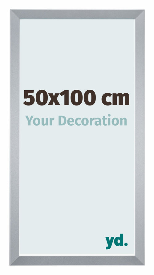 Catania MDF Bilderrahmen 50x100cm Silber Vorne Messe | Yourdecoration.at