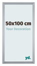Catania MDF Bilderrahmen 50x100cm Silber Vorne Messe | Yourdecoration.at