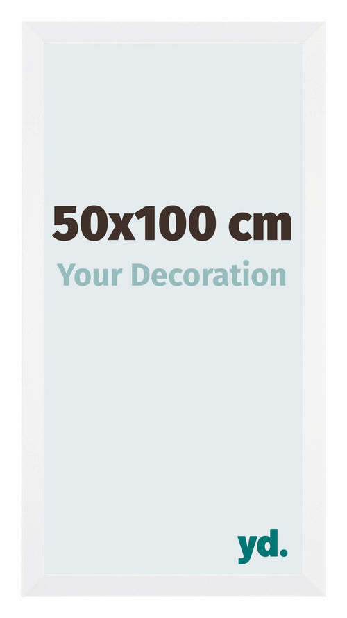 Catania MDF Bilderrahmen 50x100cm Weiss Vorne Messe | Yourdecoration.at