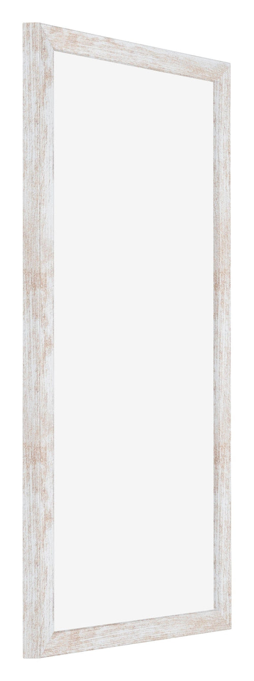 Catania MDF Bilderrahmen 50x100cm White Wash Vorne Schrag | Yourdecoration.at