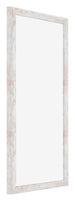 Catania MDF Bilderrahmen 50x100cm White Wash Vorne Schrag | Yourdecoration.at