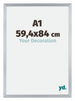 Catania MDF Bilderrahmen 59 4x84cm A1 Silber Messe | Yourdecoration.at