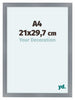 Como MDF Bilderrahmen 21x29 7cm A4 Aluminium Geburstet Vorne Messe | Yourdecoration.at