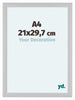Como MDF Bilderrahmen 21x29 7cm A4 Weiss Hochglanz Vorne Messe | Yourdecoration.at